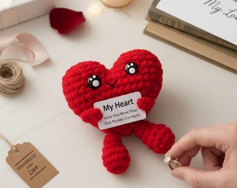 Crochet Heart Plush | Valentine’s Day Gift | Anniversary Gift