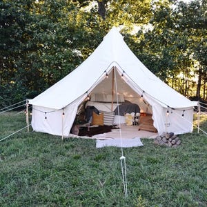 16 ft Fernweh Bell Tent – Durable Canvas Yurt-Style Shelter for Extended Use, Perfect for Glamping and Camping Outdoors