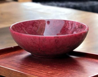 手作り大理石フルーツボウル：花の象嵌アート装飾（12インチ） - Etsy 日本