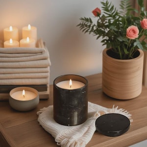 Natural Marble Candle Jar Handmade Marble Candle Holder Decorative Candle Jars Ambient Home Decor Unique Marble Home Gift
