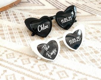Custom heart shaped Sunglasses, Wedding Favors, Party Favors