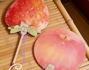 Personalized Fruit Fan, Custom Wedding Fan, Bridal Party Favors