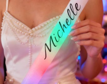 Personalized LED Foam Party Sticks: Multicolor Flashing Wedding Party favors