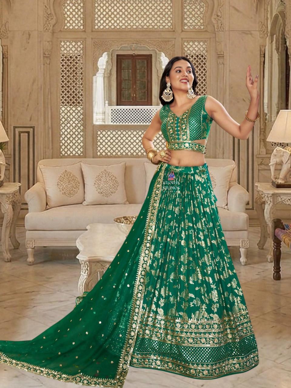 green dress art Green Habesha Wedding Kemis – Modern Ethiopian Dress with Hand-Embroid –  Habesha Dresses Store main image 1