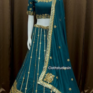 Classic Green Lehenga Choli For Women Bridesmaid Ready To Wear Ghagra Choli Set Indian Wedding Party Wear Lahengas Reception,Mehendi Wear