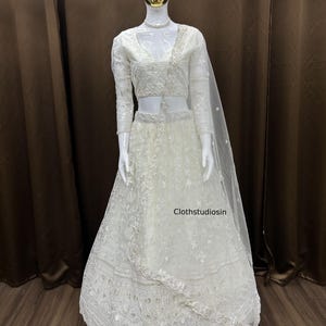 Wonderful White Lehenga Choli Set Bridesmaid Ready Made Lahenga Choli Indian Wedding Party Wear Ghagra Choli Reception,Sangeet Wear Outfit