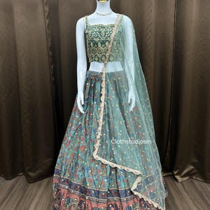 Classic Green Lehenga Choli For Women Party Wear Lahenga Choli Set Bollywood Style Ghagra Choli Traditional Wear Chaniya Choli Mehndi Wear