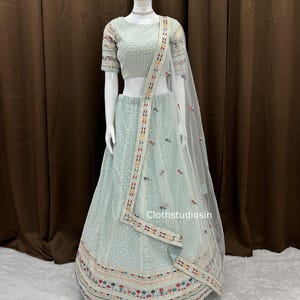Classic Sky Blue Lehenga Choli For Women Indian Wedding Party Wear Ghagra Choli Bridesmaid Ready Made Lahenga Choli Reception,Sangeet Wear