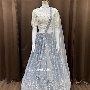 Amazing Grey Lehenga Choli For Women Indian Wedding Party Wear Lahenga Choli Bridesmaid Ready To Wear Ghagra Choli Reception,Sangeet Wear