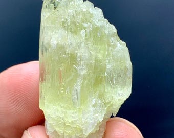 Natural Kunzite Crystal Triphane Specimen: Fluorescent Afghanistan Mineral (12.61 Grams