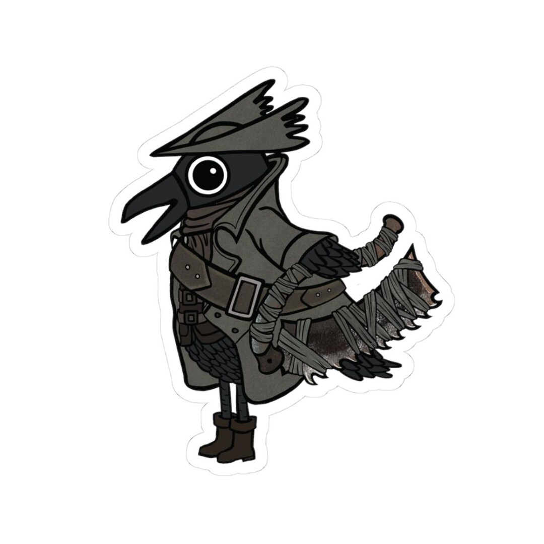 Bloodborne Crow Sticker - Fun Video Game Design Kiss-cut Stickers, Saw ...