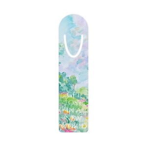 Marque-page aquarelle champ de fleurs, marque-page floral, cadeau pour amoureux de la nature, marqueur de page botanique, accessoires de lecture