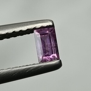 0.24ct Natural Purple Sapphire baguette, Earth Mined Purple Sapphire baguette, Faceted Purple Sapphire baguette, Natural Purple Sapphire