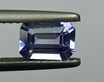 1.17ct natürlicher blauer Tansanit achteckiger Smaragdschliff für Schmuck