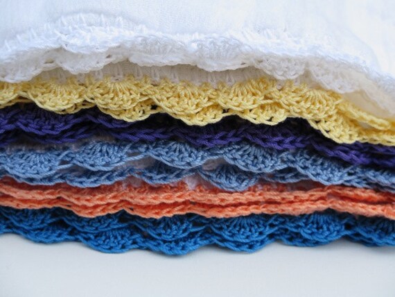 crochet edge burp cloth pattern