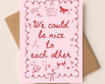 Podríamos ser amables el uno con el otro (inspirada en Olivia Dean)