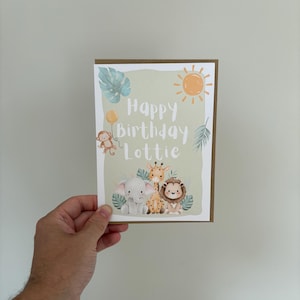 Biglietto di compleanno Safari - Personalizzato
