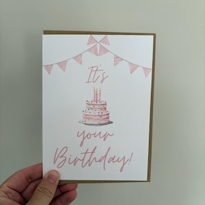 Birthday Card - Cake (Pink!)