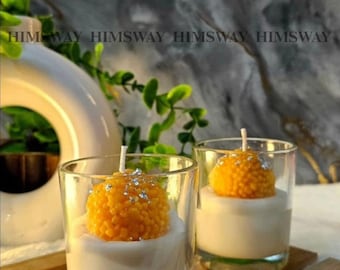 Diwali Laddu Shot Candles | Soy Wax, Mithai Inspired Decor, Festive Gifting