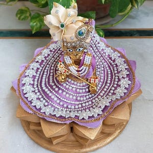 Handcrafted Krishna Dress | Laddu Gopal Poshak | Kanha Poshak for Pooja Decoration | Luxury Baby Krishna Dress  | Laddu Gopal Dress .