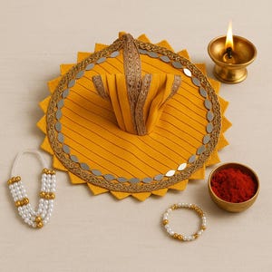 Premium Yellow Krishna Poshak – Traditional Bal Gopal Laddu Gopal Dress Poshak,Krishna Ideal for Janmashtami & Pooja By-HIMSWAY