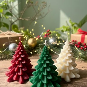 Scented Christmas Tree Candle | Handmade Soy Wax Holiday Decor