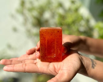 Handmade Palash Flower Glycerin Soap | Olive Coconut Oils Bar (3.52oz)