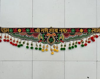 Embroidered Ganesha Door Toran | Indian Diwali Decoration