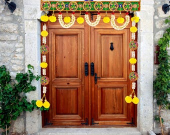 Embroidered Diwali Door Toran: Indian Bandhanwar Decoration