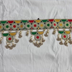 Indian door hanging, colorful toran, Boho tapestry handmade door valance, window decor, hippie Main door hanging, bohemian decor Door Toran