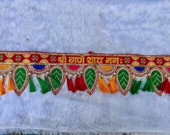 Embroidered Indian Toran, Bohemian Door Hanging, Ethnic Tapestry, Festival Decor, Gypsy Curtains, Diwali Gift, Indian Wreath, 36 Inch