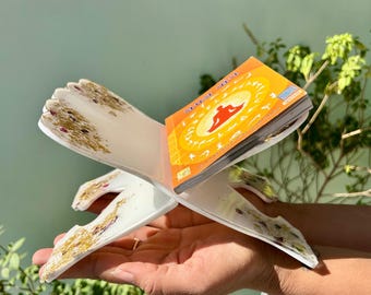 Handmade Resin Book Stand | Quran Holder with Rose Petals & Gold Flakes