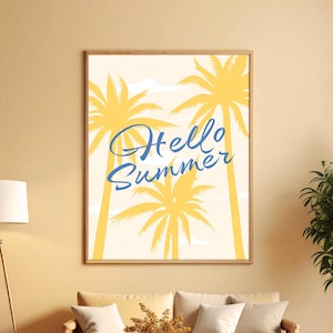 Coastal Beach Print: Summer Ocean View Wall Art (Digital Download)