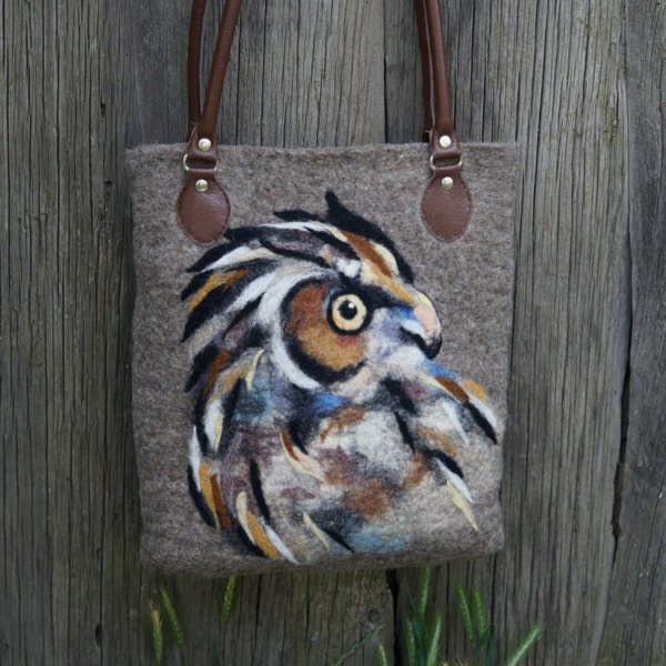 SALE was 90USD Felted owl bag