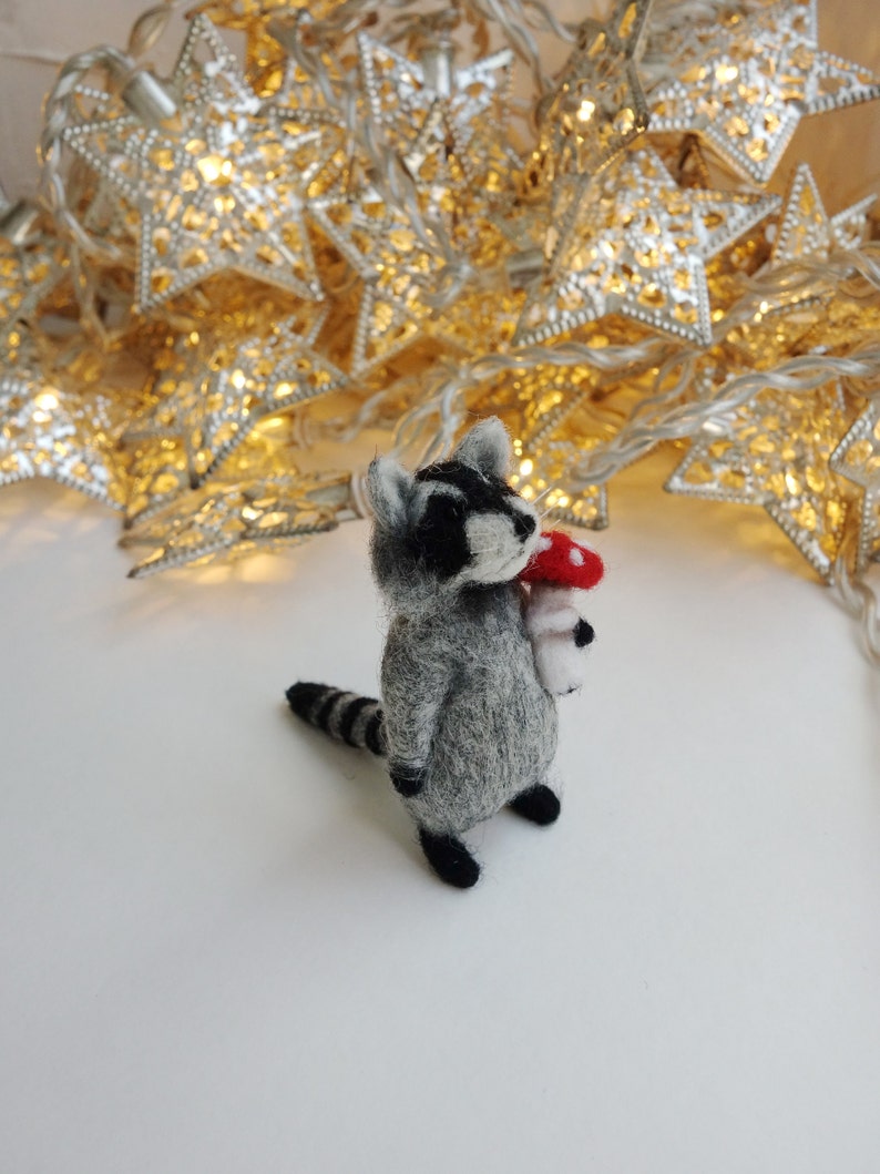 Needle Felted Raccoon Etsy