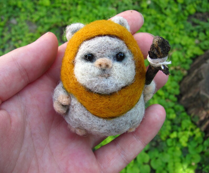 Needle felted Ewok Etsy