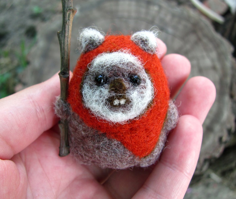 Needle felted Ewok Etsy