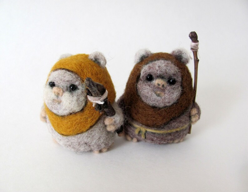 Needle felted Ewok Etsy