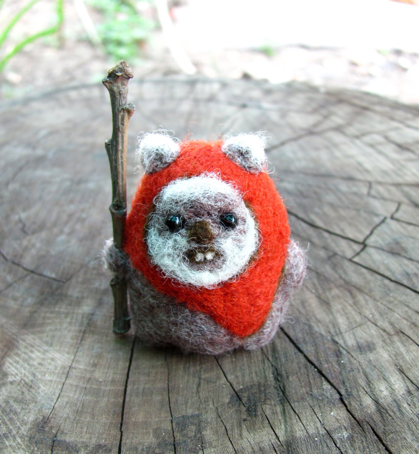 Needle felted Ewok