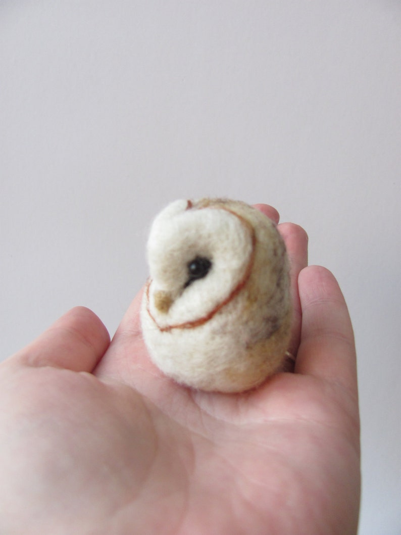 Needle Felted Barn Owl Etsy