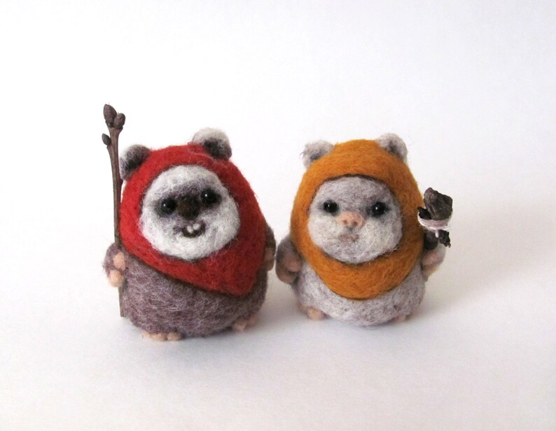 Needle felted Ewok Etsy