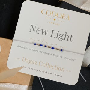 Morse Code Bracelet "New Light" | Hidden Message Jewelry | Intention Bracelet | Minimalist Miyuki Bracelet | Meaningful Gift