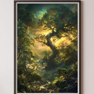 Fantasy Wall Art – Incredible Digital Poster – Vivid Dreamscape Gift –  DnD & Gamer Room Decor Gift