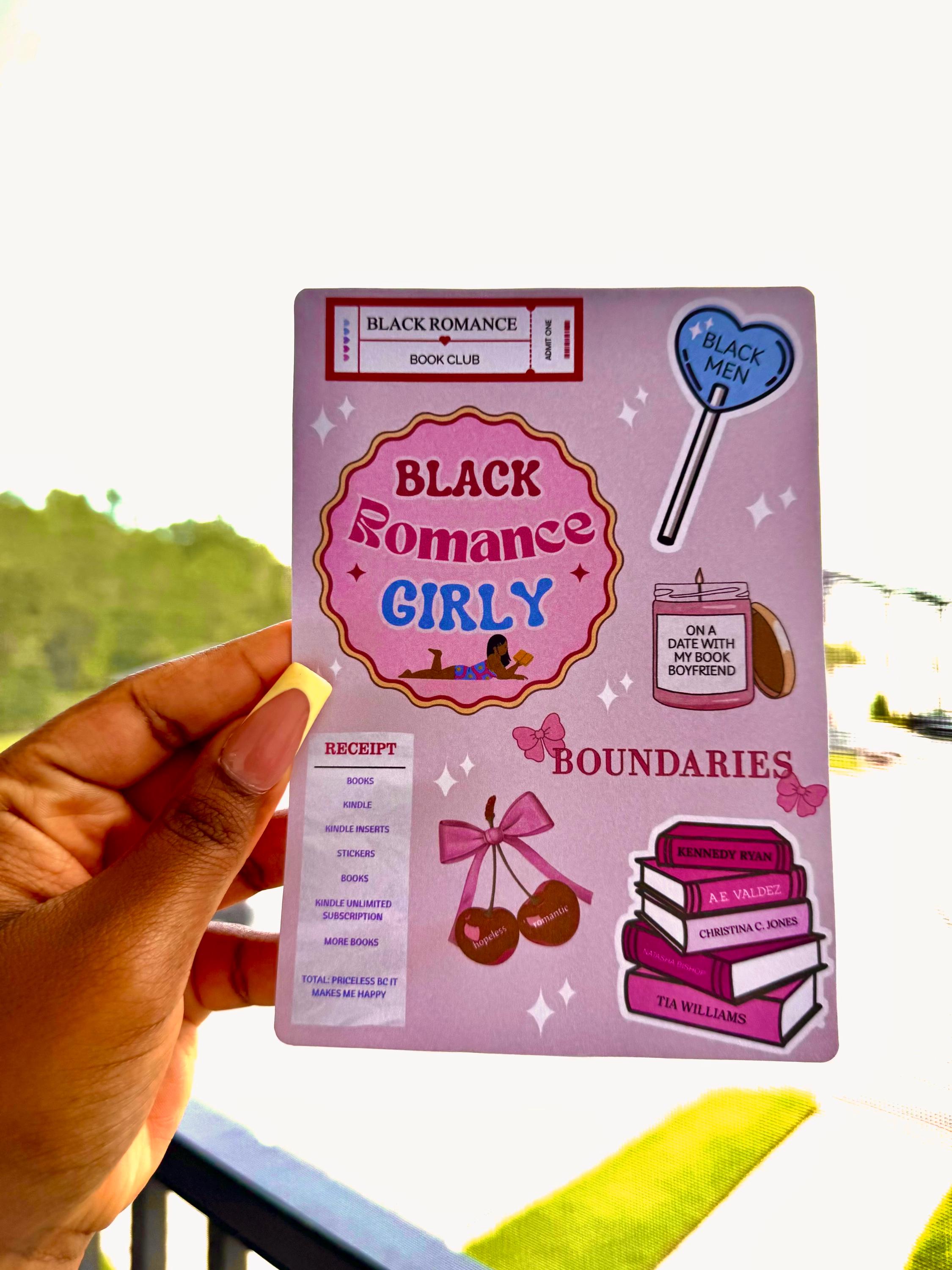 Black Romance Kindle Insert - Etsy