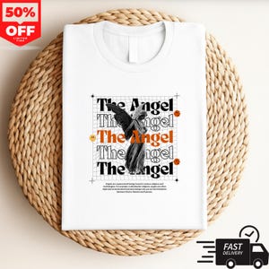 Angel Graphic T-Shirt Vintage Gothic Streetwear Tee, Dark Aesthetic Angel Statue Shirt, Spiritual Religious Heaven Gothic Trendy Unisex Top