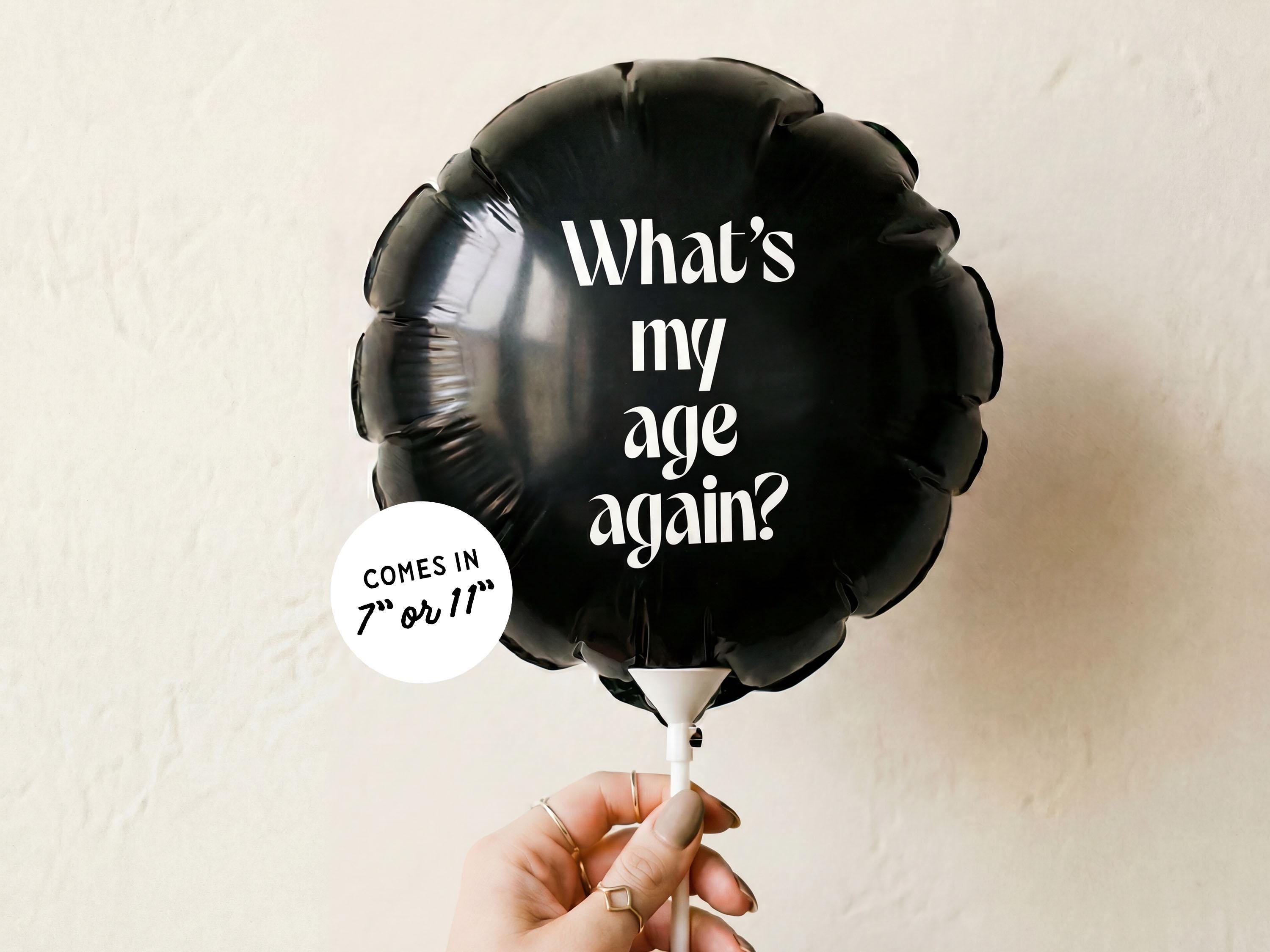 Emo Birthday Balloon "What's my age again?" | Funny photo booth prop, Punk party decor