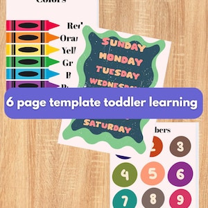 Pósters de aprendizaje imprimibles para niños pequeños
