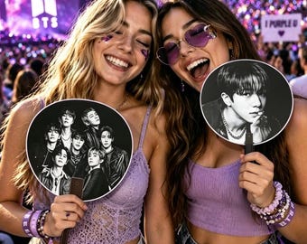 Bts Arirang World Tour Handheld Fan, Kpop Concert Souvenir,Hand Fan Gift for Army,K-Pop Style Accessory,Kpop Concert Accessory for ARMY Bias