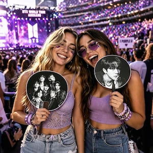 BTS 2026 World Hand Fan, Dubbelsidig Fanmade Picket, Kpop Konsert Hejarklacksfan Gåva för ARMÉ, Kpop Idol Hand Fan Gåva för Fans bild 2