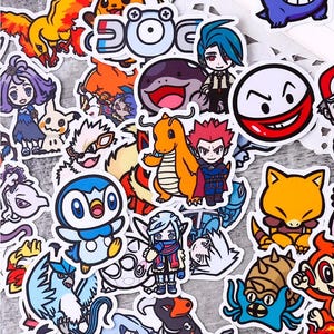 80 pcs Pokémon-style Cute Decorative Planner Stickers / Cartoon Decals for Phones & Tablets.